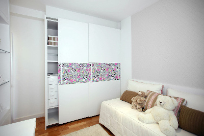 Autocolant mobila Panda diamante curcubeu