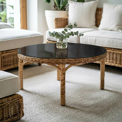 Blat de sticlă Negru solid elegant