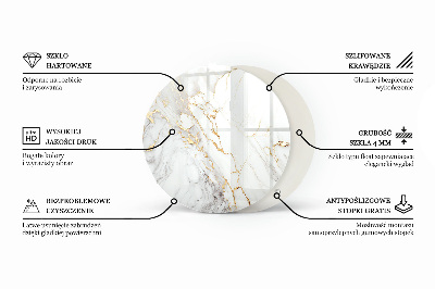 Blat de sticlă Compoziție grafică din marmură