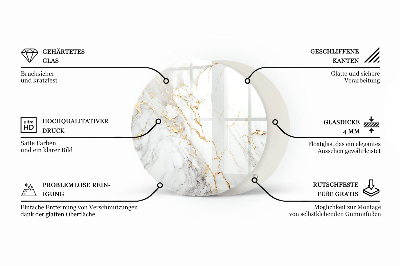 Blat de sticlă Compoziție grafică din marmură