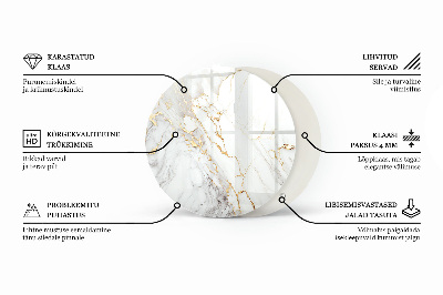 Blat de sticlă Compoziție grafică din marmură
