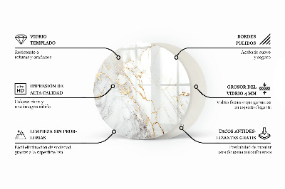 Blat de sticlă Compoziție grafică din marmură