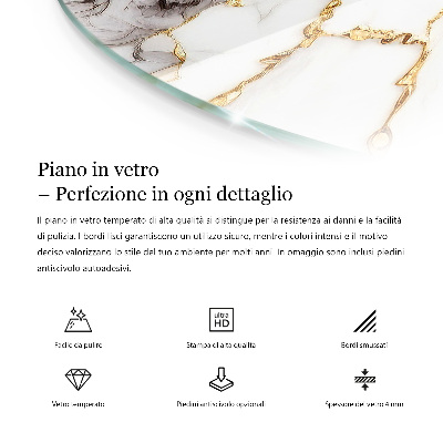 Blat de sticlă Marmură cu vene delicate