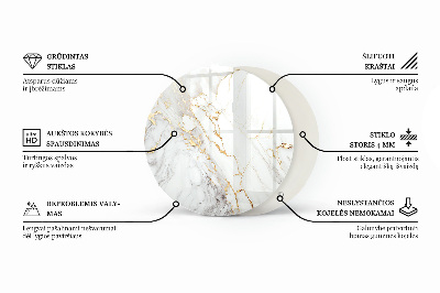 Blat de sticlă Marmură cu vene delicate