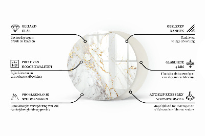 Blat de sticlă Marmură cu vene delicate