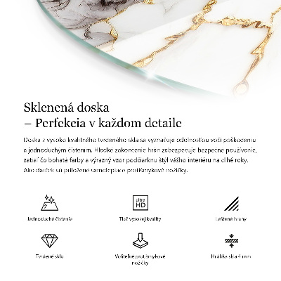 Blat de sticlă Marmură cu vene delicate