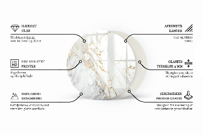 Blat de sticlă Marmură cu vene delicate
