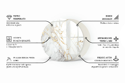 Blat de sticlă Vene de marmură în design