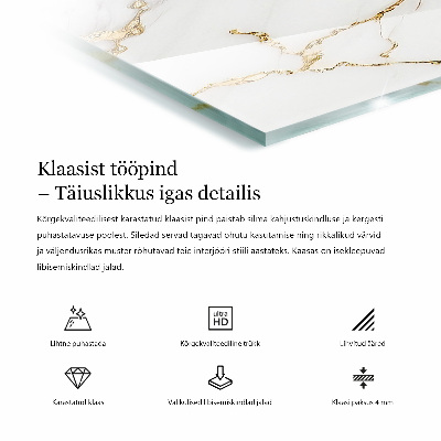 Blat masă Structură cu model din marmură