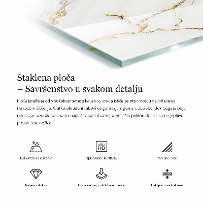 Blat masă Structură cu model din marmură