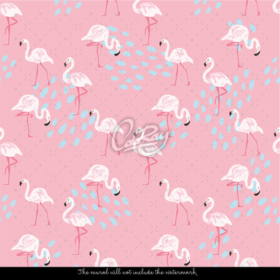 Fototapet Plimbare printre Flamingos