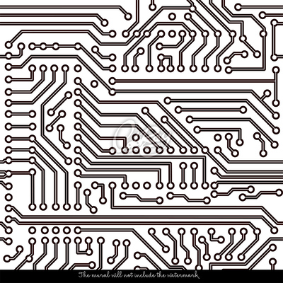 Fototapet Sistem electronic