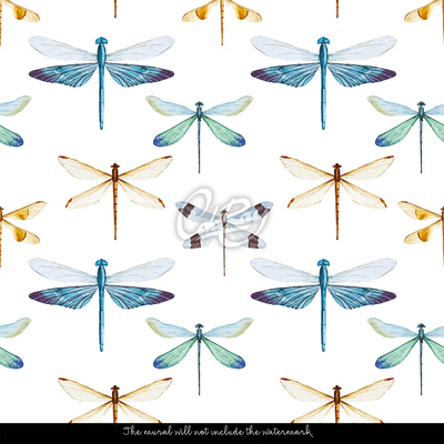 Fototapet Magic Rainbow Dragonflies