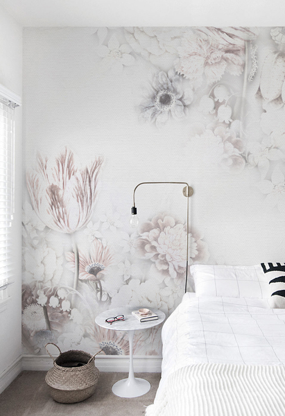 Fototapet Alb baroc înflorit