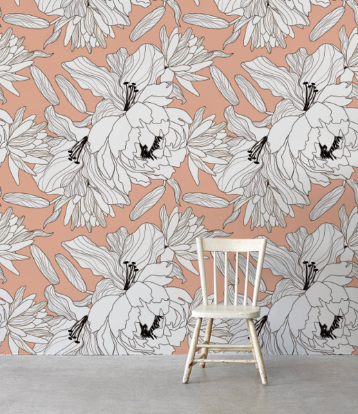 Fototapet Schiță florală