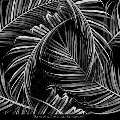 Fototapet Frunze de palmier în negativ