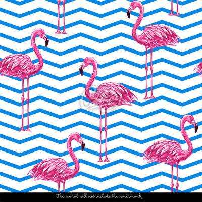 Fototapet Flamingos înțelept