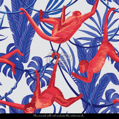 Fototapet Maimuțe în grabă