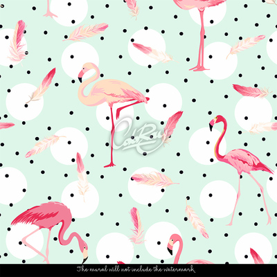 Fototapet Există lumea mea în flamingos
