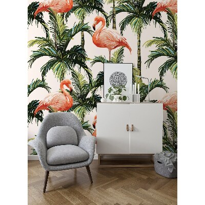 Fototapet pentru perete Flaminguri exotice în tropice