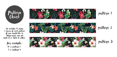 Sticker pentru scari Flori tropicale