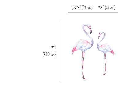 Autocolant perete flamingo alb