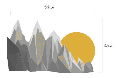 Autocolant perete Apus de soare la munte