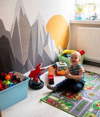 Autocolant perete Apus de soare la munte