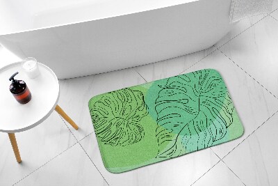 Covoras de baie Monstera frunze floare