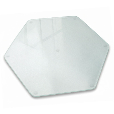 Tocător din sticlă hexagonal translucid