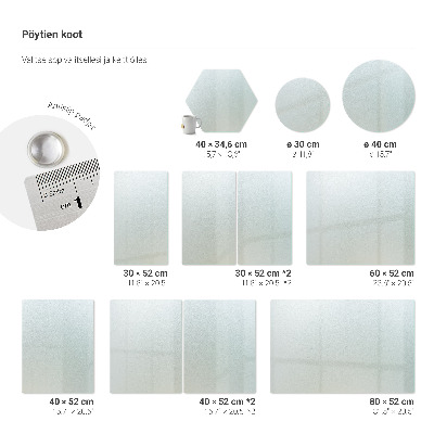 Tocător din sticlă hexagonal translucid