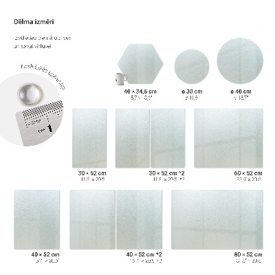 Tocător din sticlă hexagonal translucid