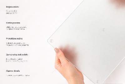 Tocător sticlă rotund translucid