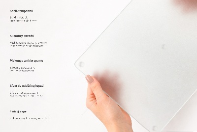 Tocător sticlă rotund translucid