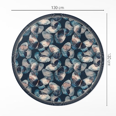 Covor rotund din vinil Fluturi insecte frumoase