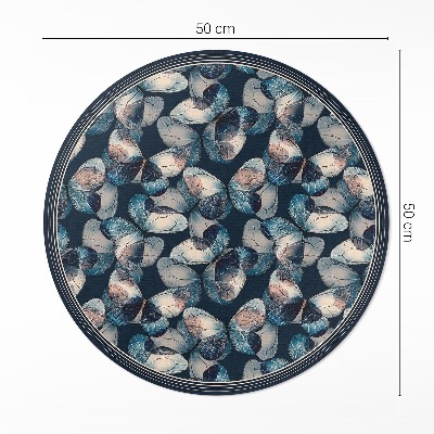 Covor rotund din vinil Fluturi insecte frumoase