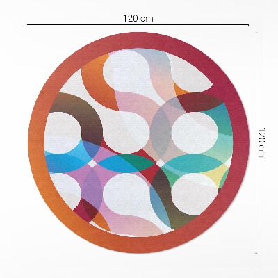 Covor rotund din vinil Cercuri colorate moderne