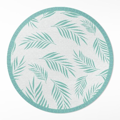 Covor rotund din vinil Ramuri de palmier frunze tropicale