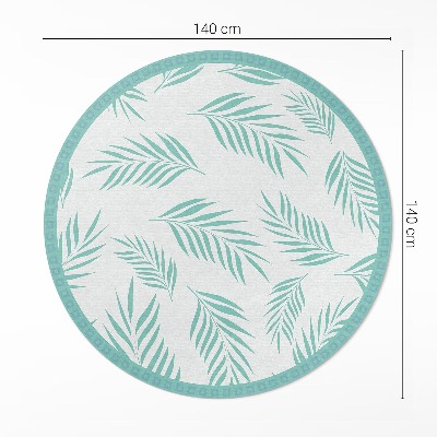 Covor rotund din vinil Ramuri de palmier frunze tropicale