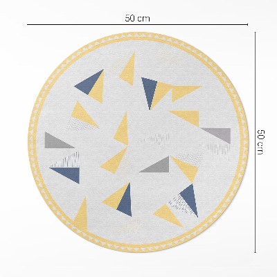 Covor rotund din vinil Abstracție geometrică de triunghiuri
