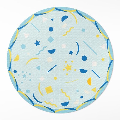 Covor rotund din vinil Abstracție de icoane și grafică