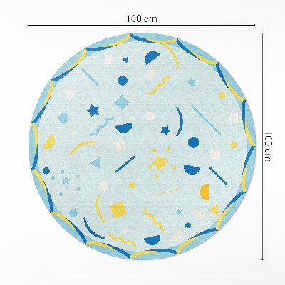 Covor rotund din vinil Abstracție de icoane și grafică