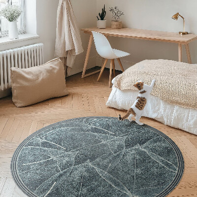 Covor rotund din vinil Frunze de plante întunecate