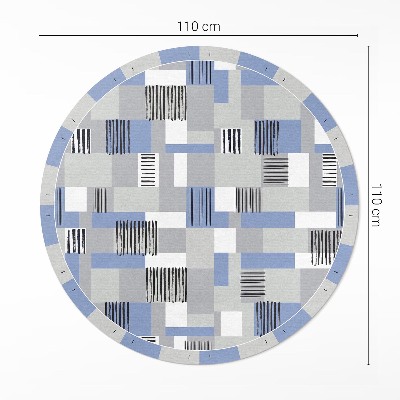 Covor rotund din vinil Compoziție abstractă de dreptunghiuri