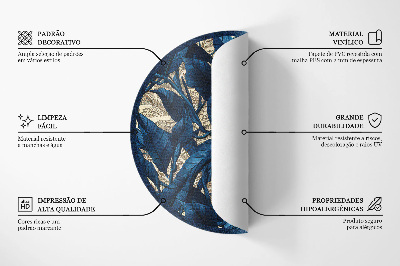 Covor rotund din vinil Compoziție abstractă de dreptunghiuri