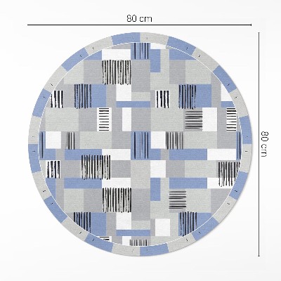 Covor rotund din vinil Compoziție abstractă de dreptunghiuri