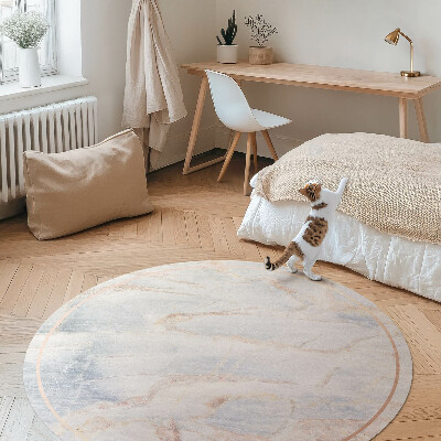 Covor rotund din vinil Marmură elegantă, trendy și glamour