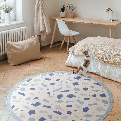 Covor rotund din vinil Model decorativ de piatră ilustrație de gresie
