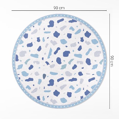 Covor rotund din vinil Model decorativ de piatră ilustrație de gresie