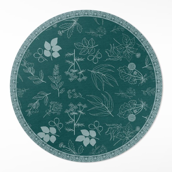 Covor rotund din vinil Plante delicate